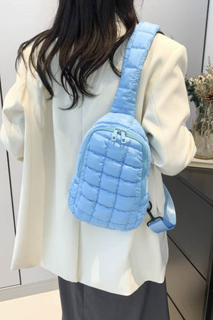 Quilted Nylon Crossbody  Bag - SAHS