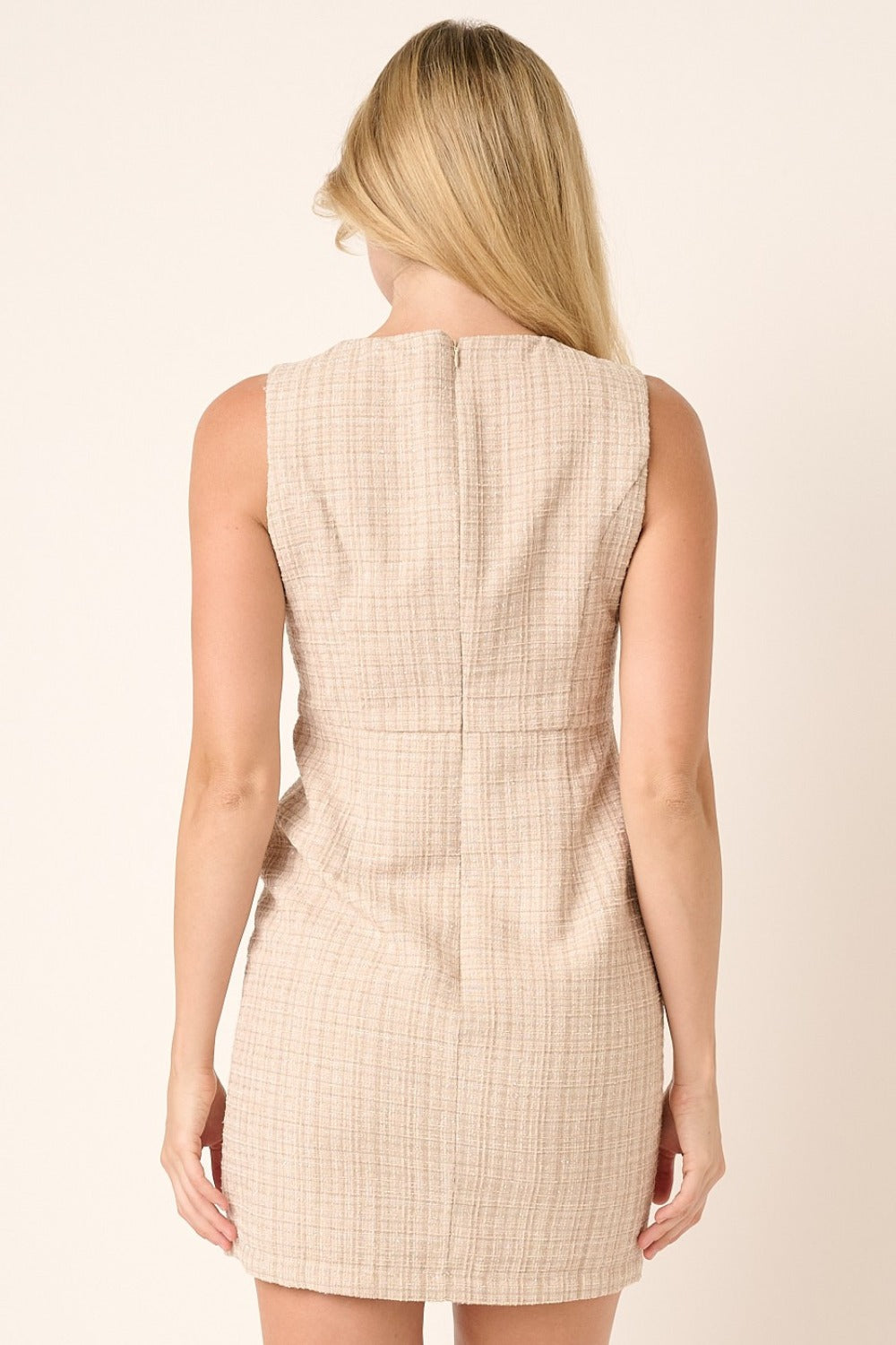 Mittoshop Tweed Sleeveless Mini Dress - SAHS