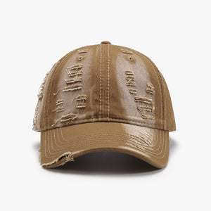 Distressed Adjustable Cotton Baseball Cap - SAHS