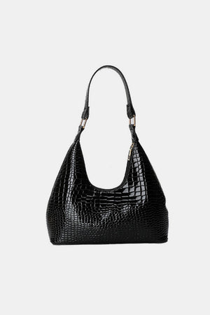 PU Leather Stone Texture Shoulder Bag - SAHS