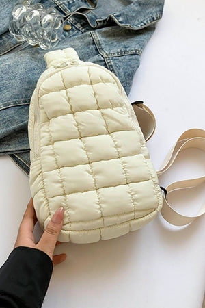 Quilted Nylon Crossbody  Bag - SAHS