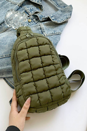 Quilted Nylon Crossbody  Bag - SAHS