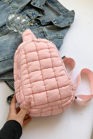 Quilted Nylon Crossbody  Bag - SAHS