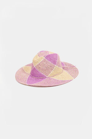 Fame Contrast Straw Braid Hat - SAHS