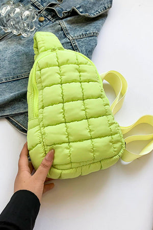 Quilted Nylon Crossbody  Bag - SAHS