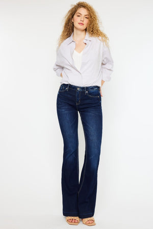 Kancan Mid Rise Slim Flare Jeans - SAHS