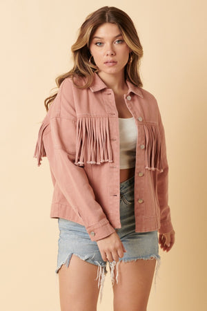 Mittoshop Fringe Detail Cotton Twill Jacket - SAHS