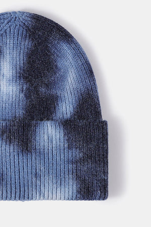 Tie-Dye Cuffed Rib-Knit Beanie Hat - SAHS