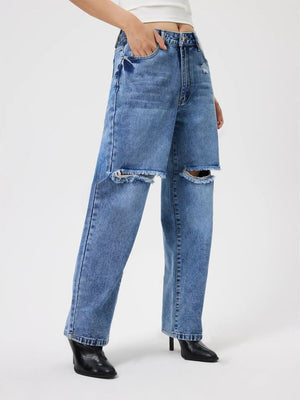 Distressed Jeans with Pockets - SAHS