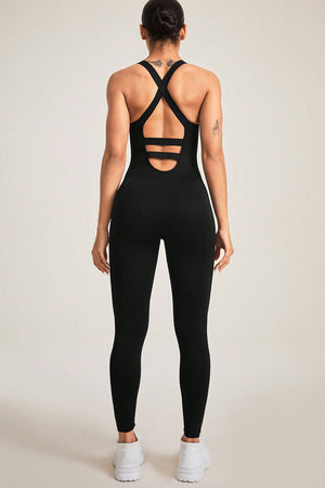 Crisscross Wide Strap Jumpsuit - SAHS