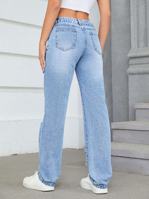 Distressed Jeans with Pockets