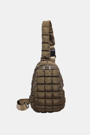 Quilted Nylon Crossbody  Bag - SAHS