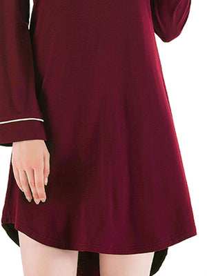 Round Neck Night Dress with Pocket - SAHS