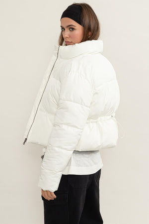 HYFVE Quilted Back Drawstring Puffer Jacket - SAHS