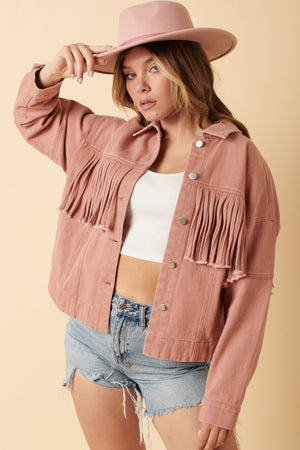 Mittoshop Fringe Detail Cotton Twill Jacket - SAHS