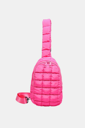 Quilted Nylon Crossbody  Bag - SAHS