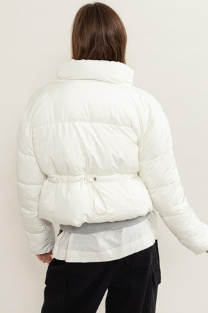 HYFVE Quilted Back Drawstring Puffer Jacket - SAHS