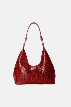 PU Leather Stone Texture Shoulder Bag - SAHS